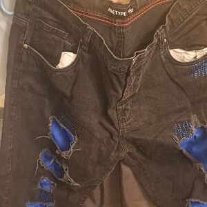 Arket Black and Blue Skinny Jeans